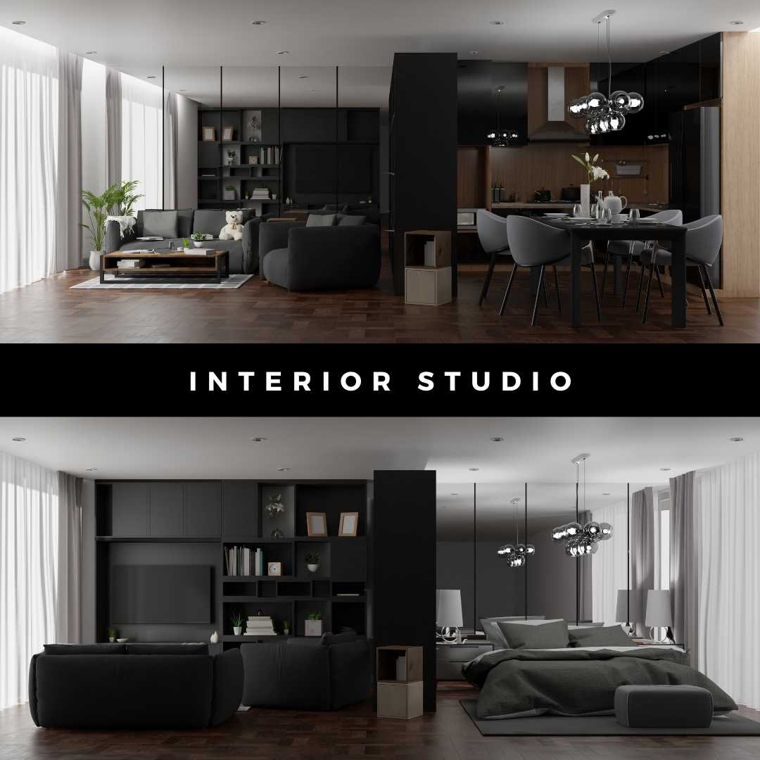 Black Interior Design Studio Promotion Instagram Post